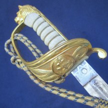 British WW1 1827 Pattern Naval Officers Sword, Named to Torpedo Gunner Alfred James Bishop 1